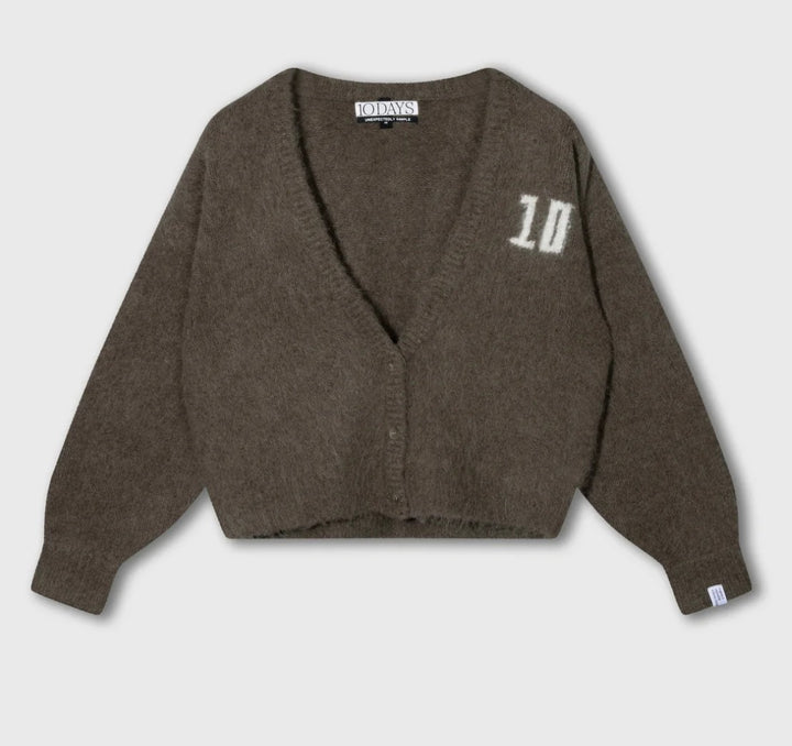 10DAYS Kuschelige Strickjacke, Cardigan 10, Farbe Portobello Taupe