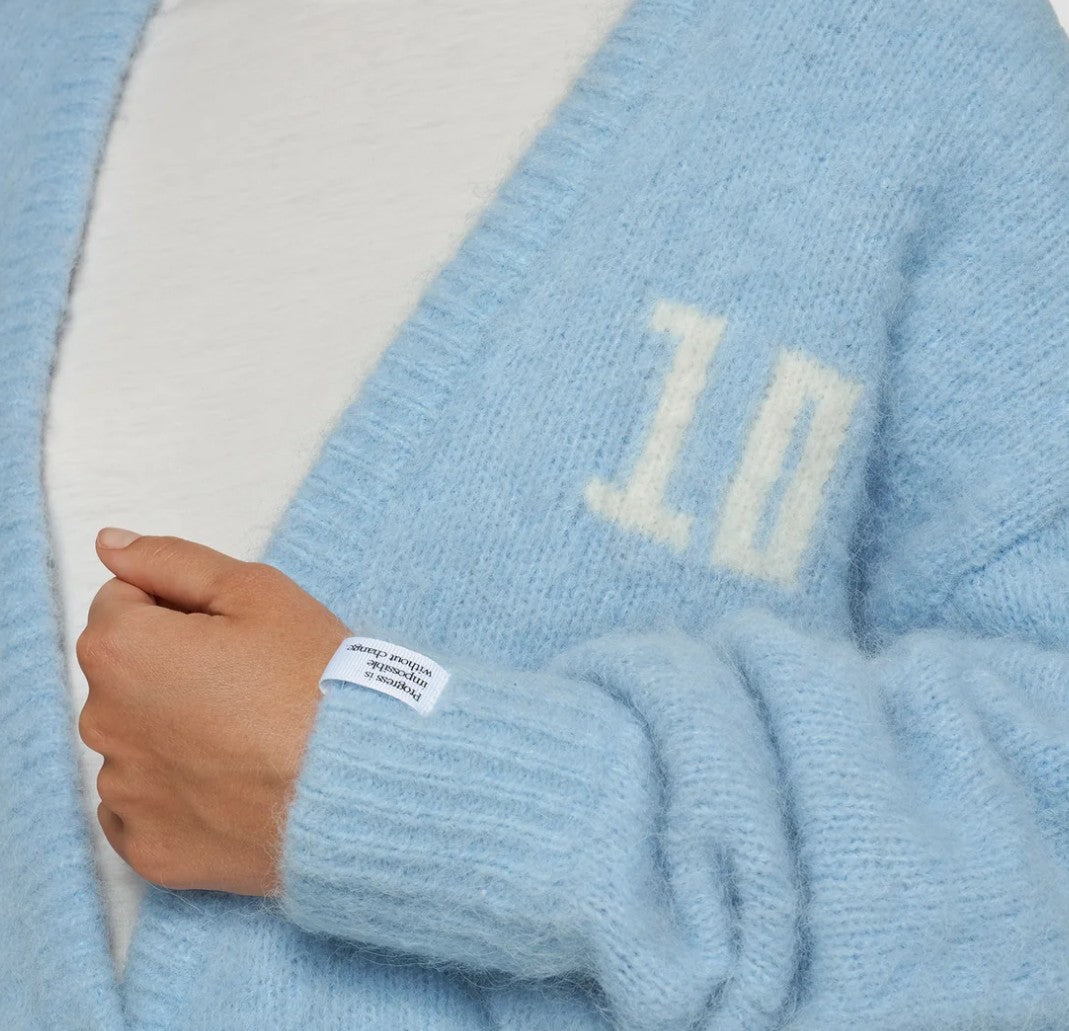 10DAYS Kuschelige Strickjacke, Cardigan 10, Farbe Hellblau
