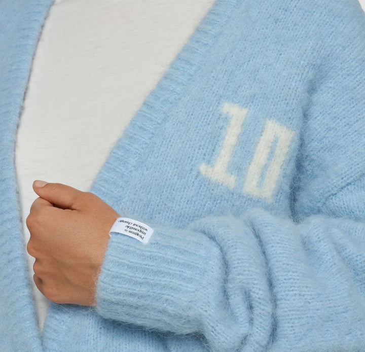 10DAYS Kuschelige Strickjacke, Cardigan 10, Farbe Hellblau