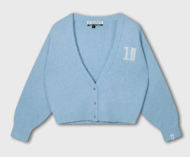 10DAYS Kuschelige Strickjacke, Cardigan 10, Farbe Hellblau