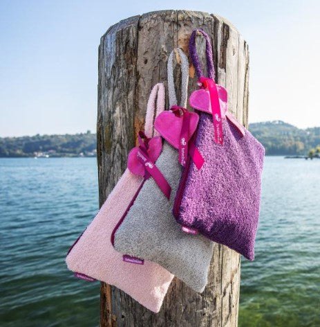 FARBENFREUNDE Frottee Clutch Tasche Fuchsia