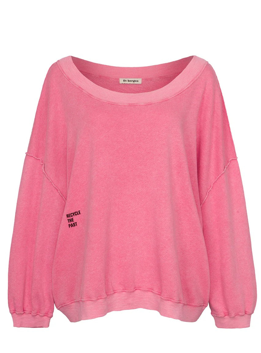 LIV BERGEN Sweatshirt COLUR THE PRESENT, Farbe Pink Watermelon