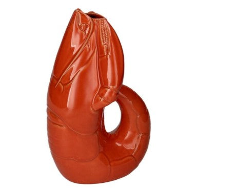 GIFTCOMPANY, Karaffe Hummer Vase, Madame Crevette L, Farbe Orangerot
