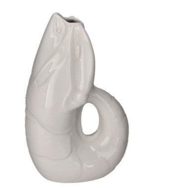 GIFTCOMPANY, Karaffe Hummer Vase, Madame Crevette L, Farbe Weiß