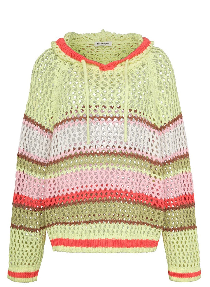 LIV BERGEN Hoodie Crochet Limette