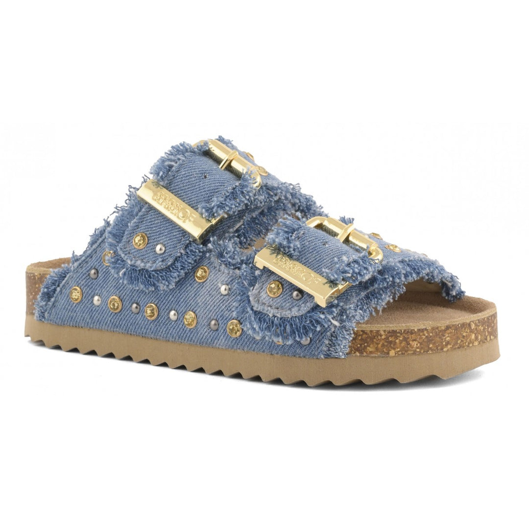 COLOURS OF CALIFORNIA Sandale mit Riemen, Farbe Denim mit Nieten