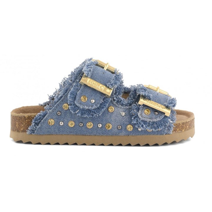 COLOURS OF CALIFORNIA Sandale mit Riemen, Farbe Denim mit Nieten