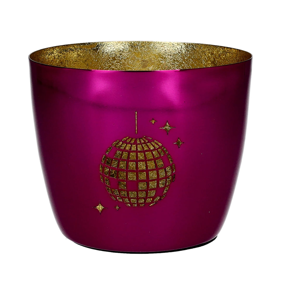 GIFTCOMPANY Windlicht MADRAS DISCOKUGEL, Farbe Pink/Gold