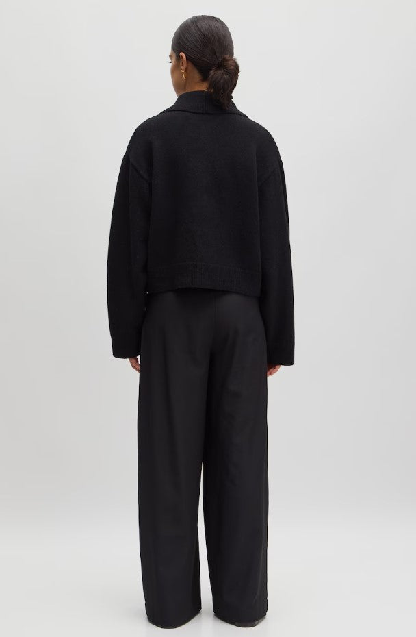 EDITED Cardigan Strickjacke Edda, mit Reißverschluss, Farbe Schwarz