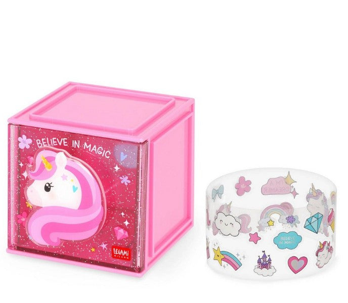 LEGAMI Erweiterbare Schreibtischbox zum Stapeln EINHORN