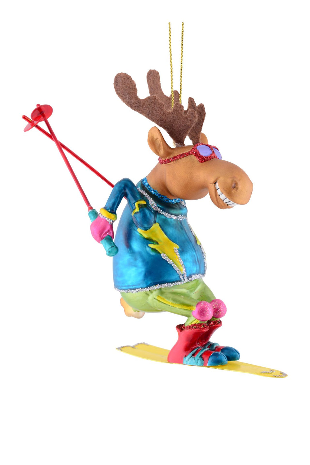GIFTCOMPANY Christbaumkugel SKIFAHRER ELCH