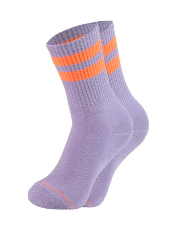 OOLEY Socken Starlight Glitter Flamingo Flieder / Neon Orange