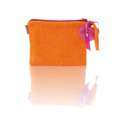 FARBENFREUNDE Frottee Clutch Tasche Softorange