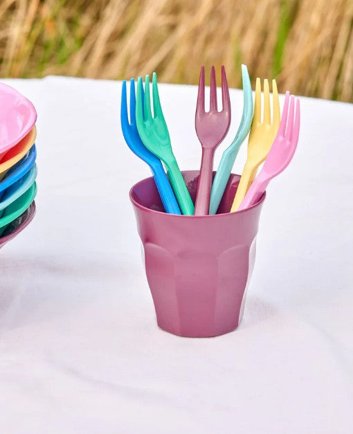 RICE Kuchengabel 6er Set Farbe Bunt