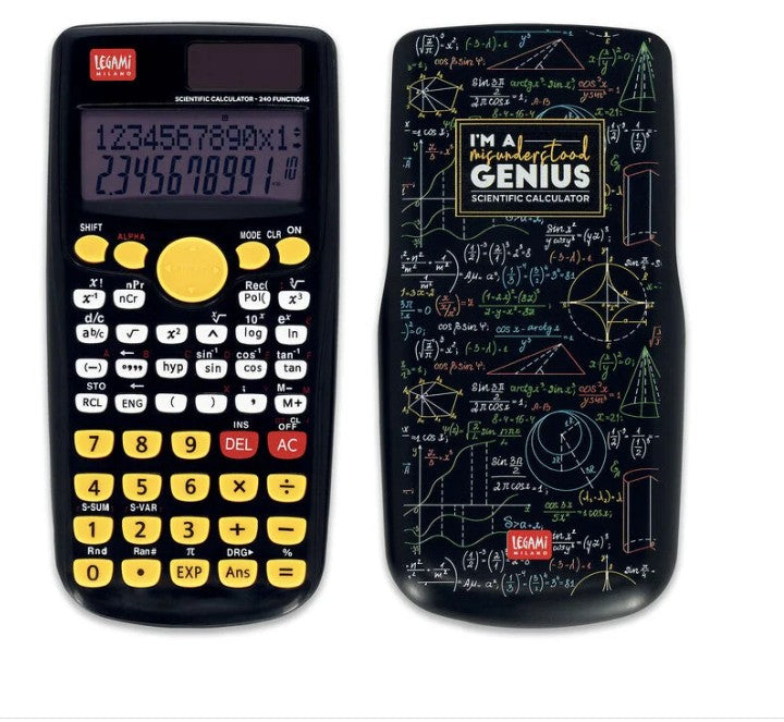 LEGAMI Wissenschaftlicher Taschenrechner Count on me Genius Schwarz/Gelb