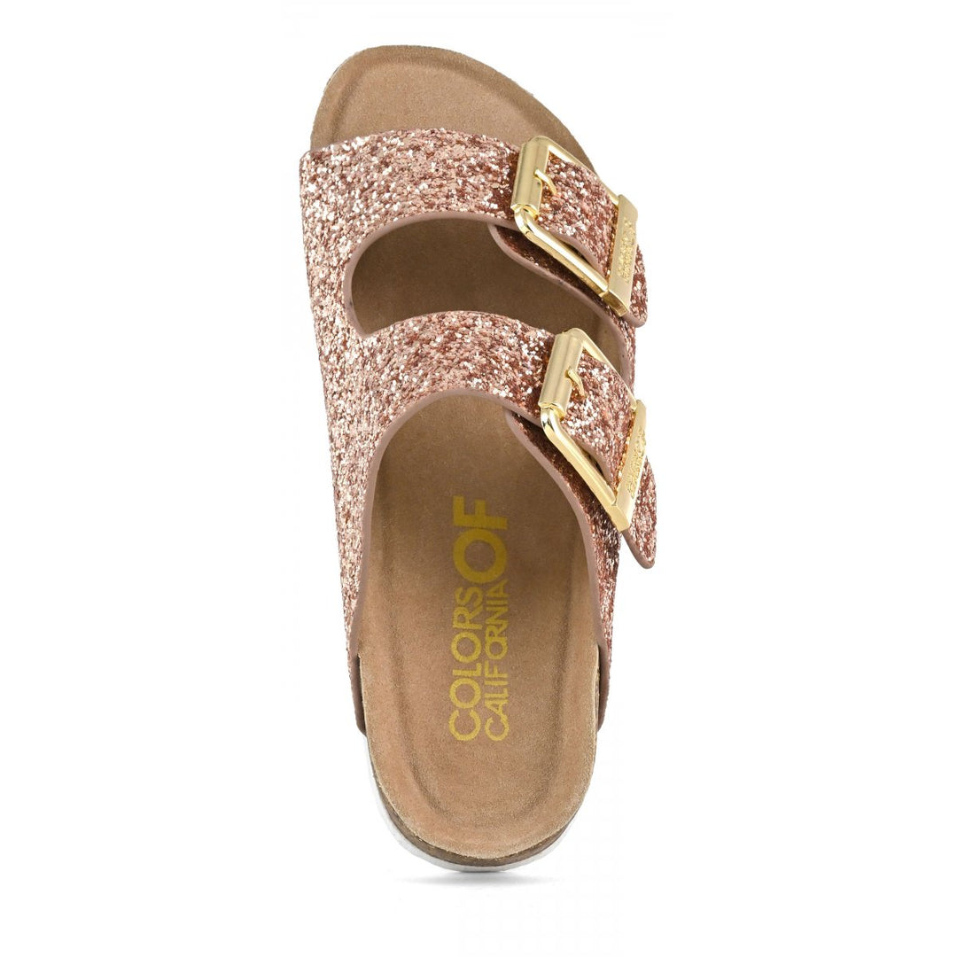 COLOURS OF CALIFORNIA Sandale mit Riemen, Farbe Rosa Glitzer