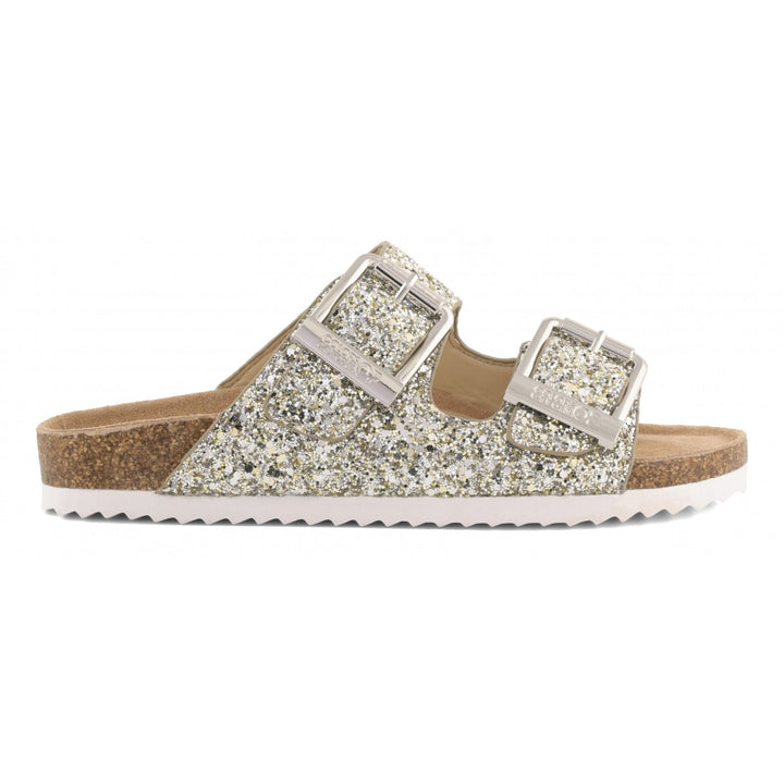 COLOURS OF CALIFORNIA Sandale mit Riemen, Farbe Silber Glitzer
