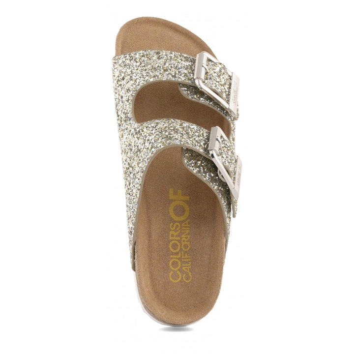 COLOURS OF CALIFORNIA Sandale mit Riemen, Farbe Silber Glitzer