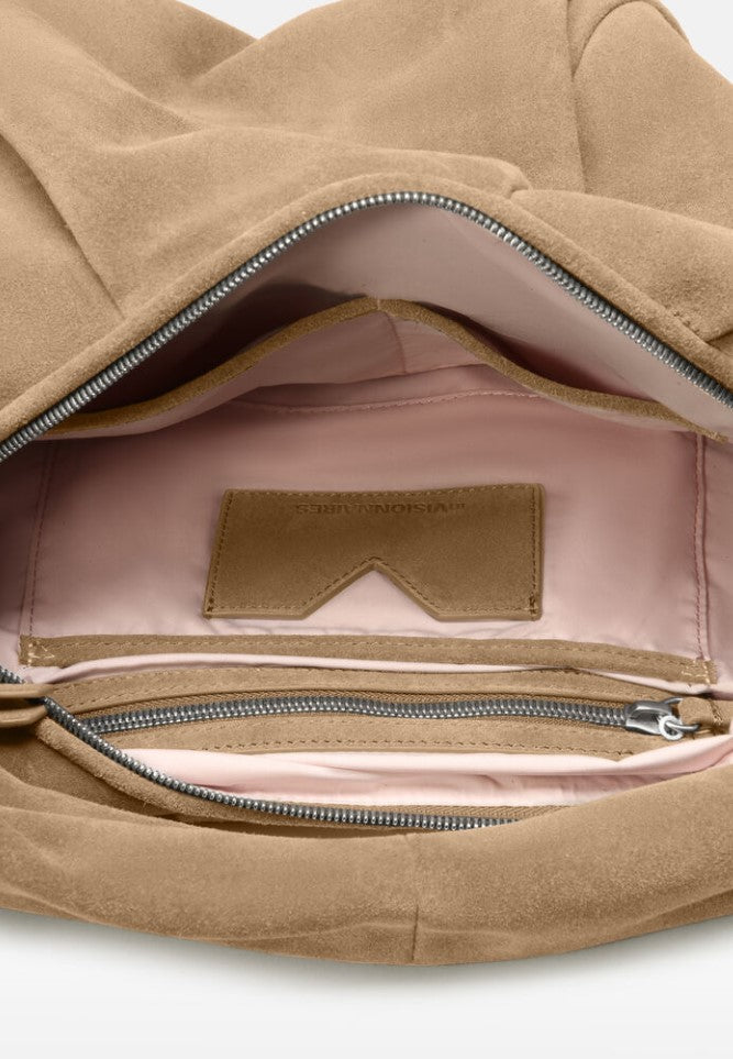 LES VISIONNAIRES Tasche GRETA groß, Farbe Taupe / Mushroom