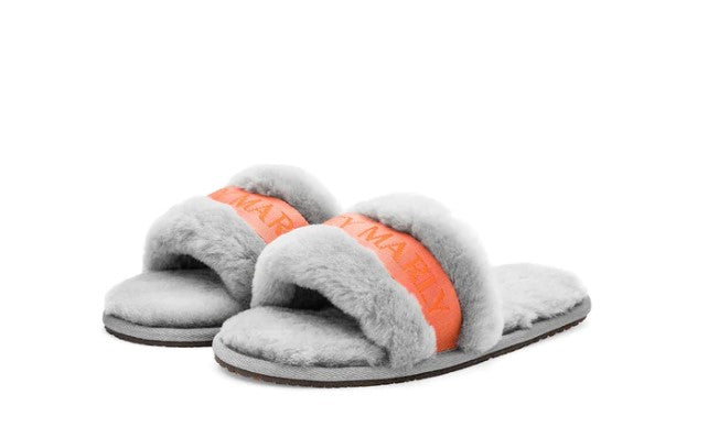 HEY MARLY Schuhe / Hausschuhe Signature Farbe Grey/Orange