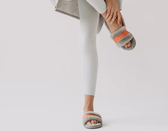 HEY MARLY Schuhe / Hausschuhe Signature Farbe Grey/Orange