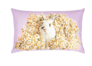 PAD CONCEPT Kissenhülle, mit oder ohne Füllung, BUNNY Hase in Blumen, 35x60 cm