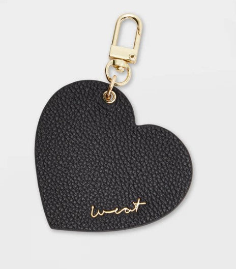 weat Anhänger HERZ Charm für Tasche, Farbe Schwarz