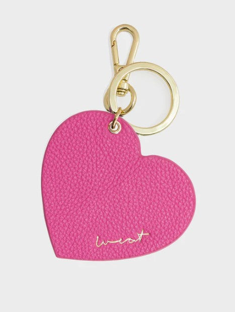 weat Anhänger HERZ Charm für Tasche, Farbe Berry