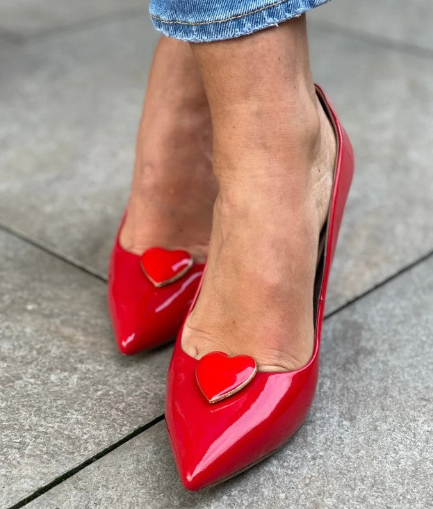 MAXIMONDÄN Schuhclips Herz, Farbe Rot