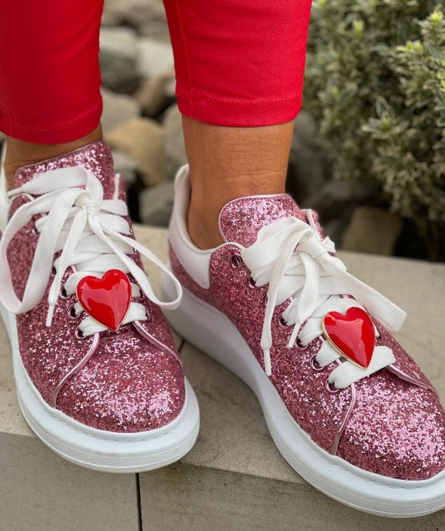 MAXIMONDÄN Schuhclips Herz, Farbe Rot