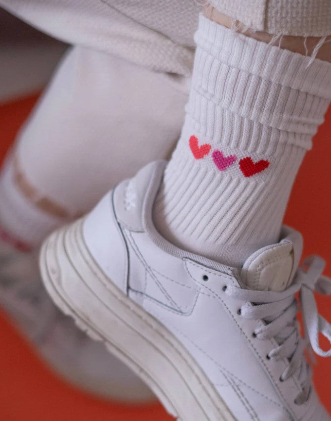 OOLEY Socken Icon - Herzen Rot