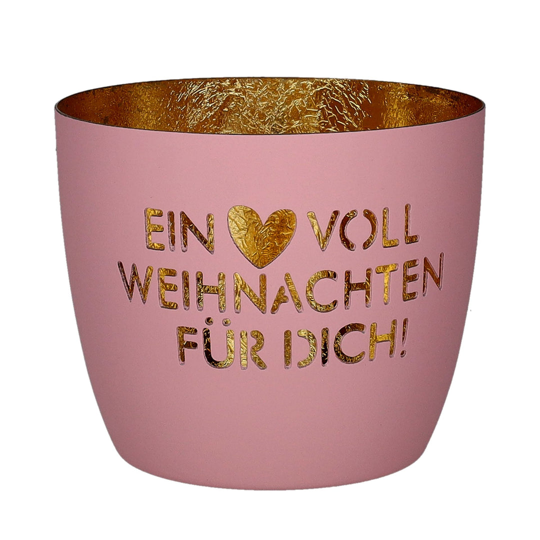 GIFTCOMPANY Windlicht MADRAS – EIN HERZ VOLL WEIHNACHTEN FÜR DICH