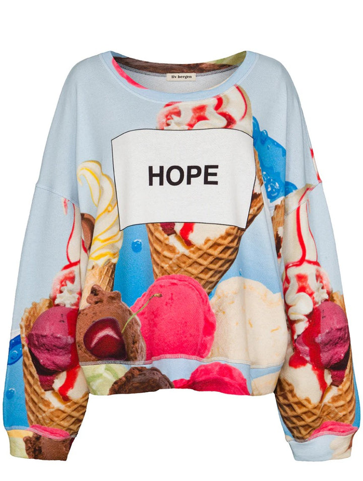 LIV BERGEN Sweatshirt HOPE ice cream