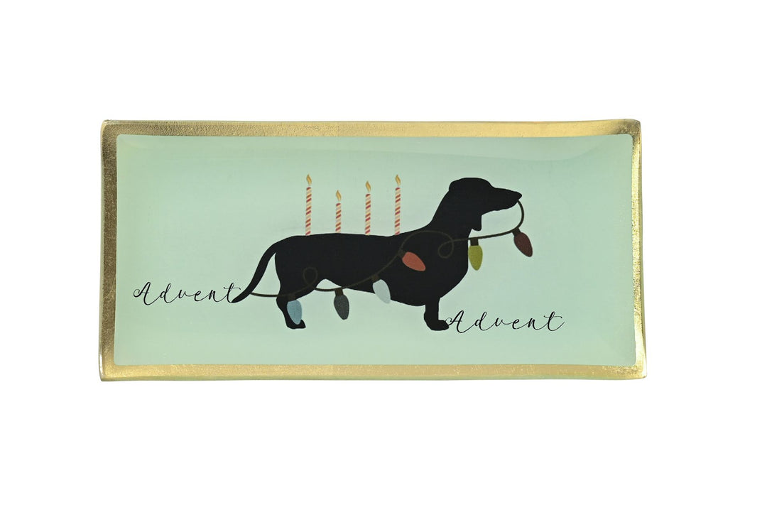 GIFTCOMPANY Love Plate ADVENT – HUND MIT LICHTERKETTE
