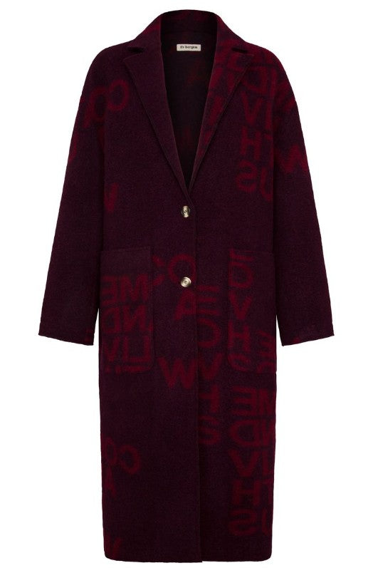 LIV BERGEN Mantel Iceland, Farbe Bordeaux/Wine