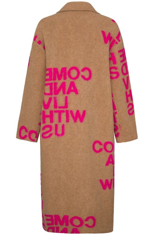 LIV BERGEN Mantel Iceland, Farbe Camel/Pink