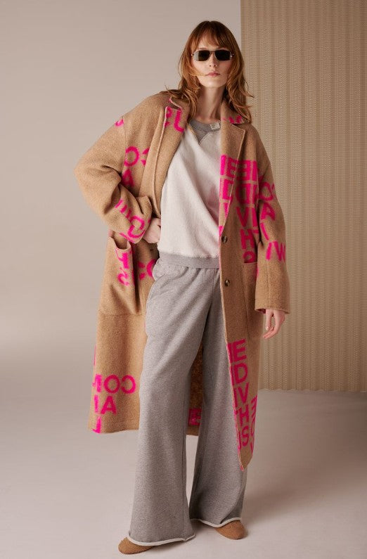 LIV BERGEN Mantel Iceland, Farbe Camel/Pink