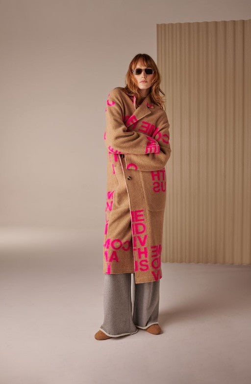 LIV BERGEN Mantel Iceland, Farbe Camel/Pink