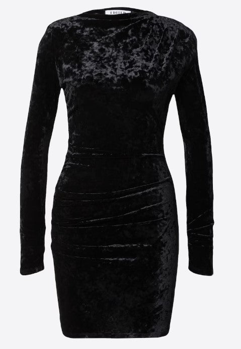 EDITED Kleid Isamara, Samtoptik, Farbe Schwarz