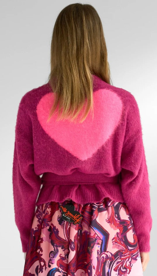 MISS GOODLIFE by FRAUKE LUDOWIG Jacke zum Binden, Modell Heart, Berry