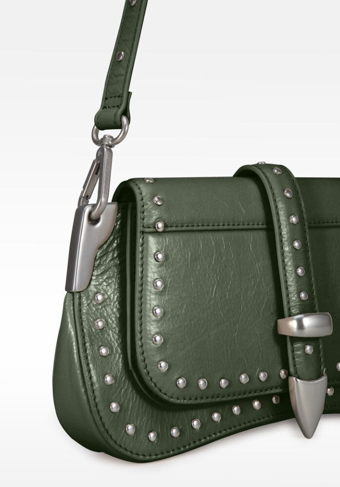 LES VISIONNAIRES Tasche LUNA Westernstyle Festival, Farbe Moosgrün Khaki
