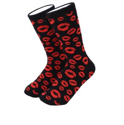 MOO ILO SOCKEN in kleiner Neonpren Tasche, Kiss Farbe Schwarz