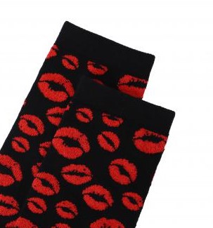 MOO ILO SOCKEN in kleiner Neonpren Tasche, Kiss Farbe Schwarz