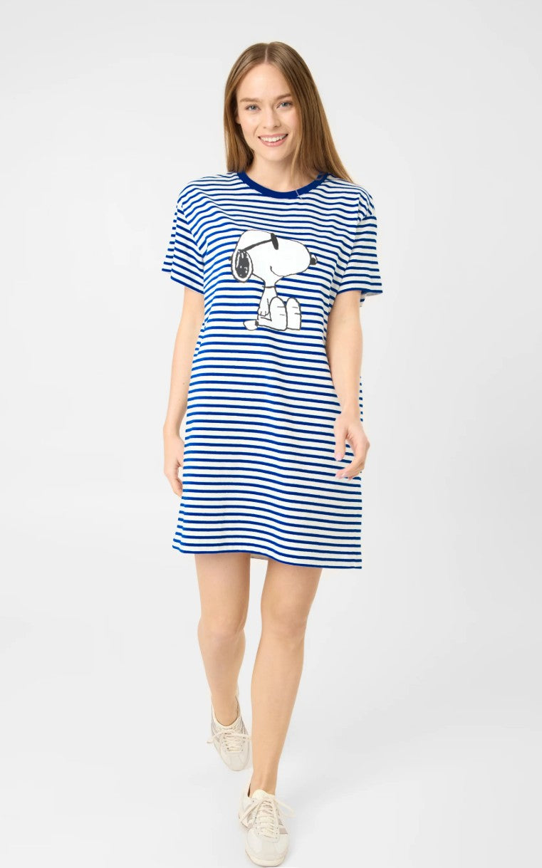 CODELLO T-Shirt Kleid Peanuts™ Snoopy aus Baumwolle, Farbe Blau