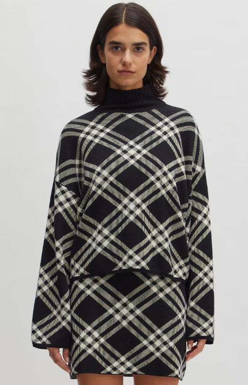 EDITED Pullover Kori, Farbe Schwarz/Weiß
