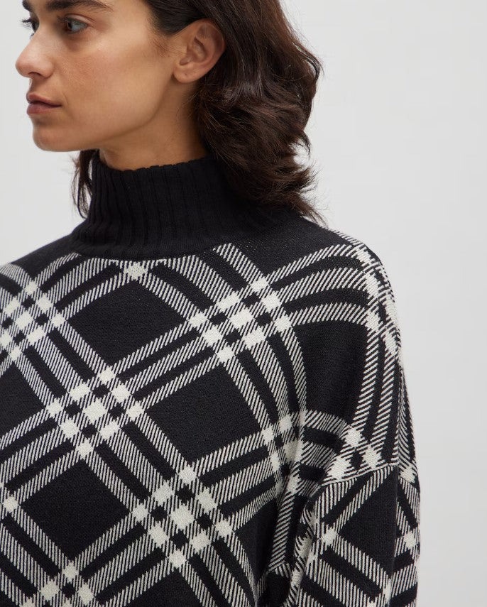 EDITED Pullover Kori, Farbe Schwarz/Weiß