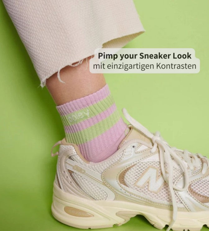 OOLEY Socken MIDI Pastel - Lavender Doppelpack