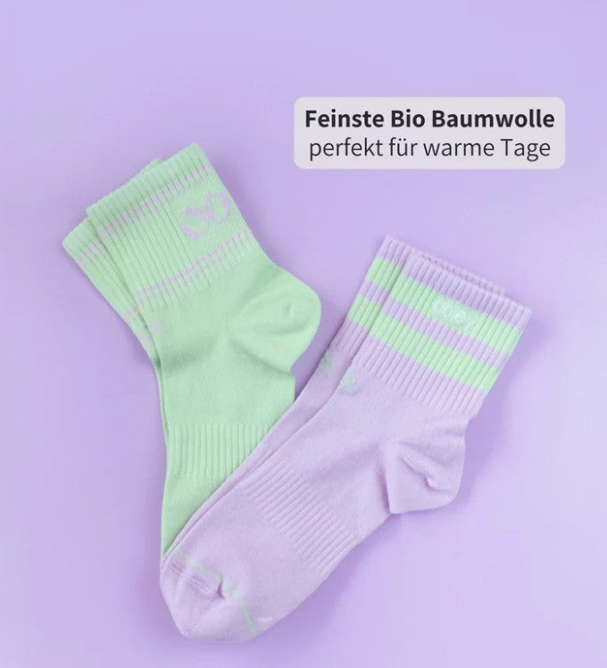 OOLEY Socken MIDI Pastel - Lavender Doppelpack