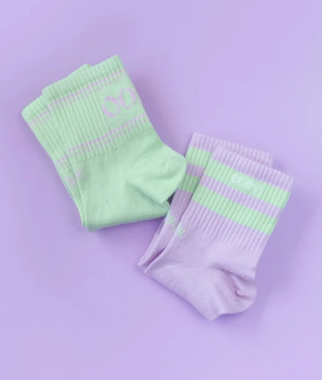 OOLEY Socken MIDI Pastel - Lavender Doppelpack
