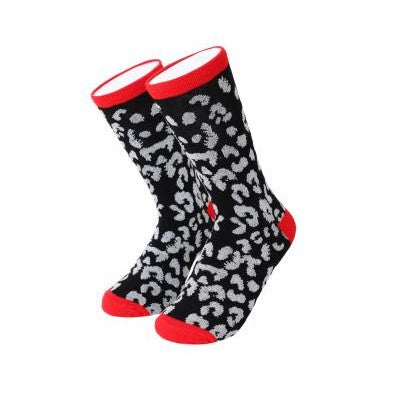 MOO ILO SOCKEN in kleiner Neonpren Tasche, Leo, Farbe Schwarz Silber